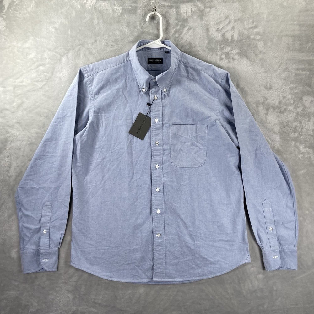 Spier & Mackay Shirt men's XXL Button Down Contemporary Casual Oxford Blue NWT